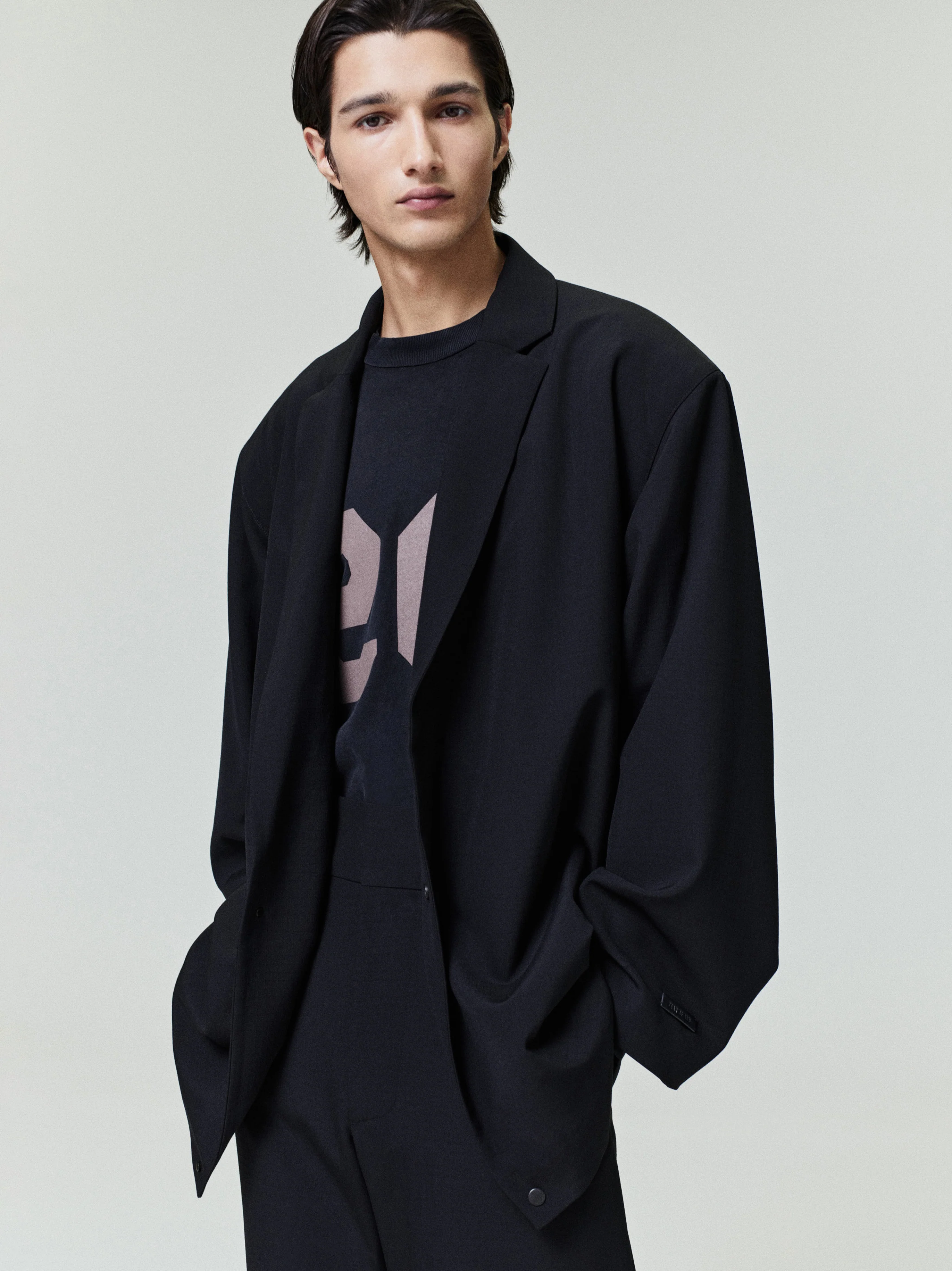 Wool Ripstop Relaxed Long Jacket