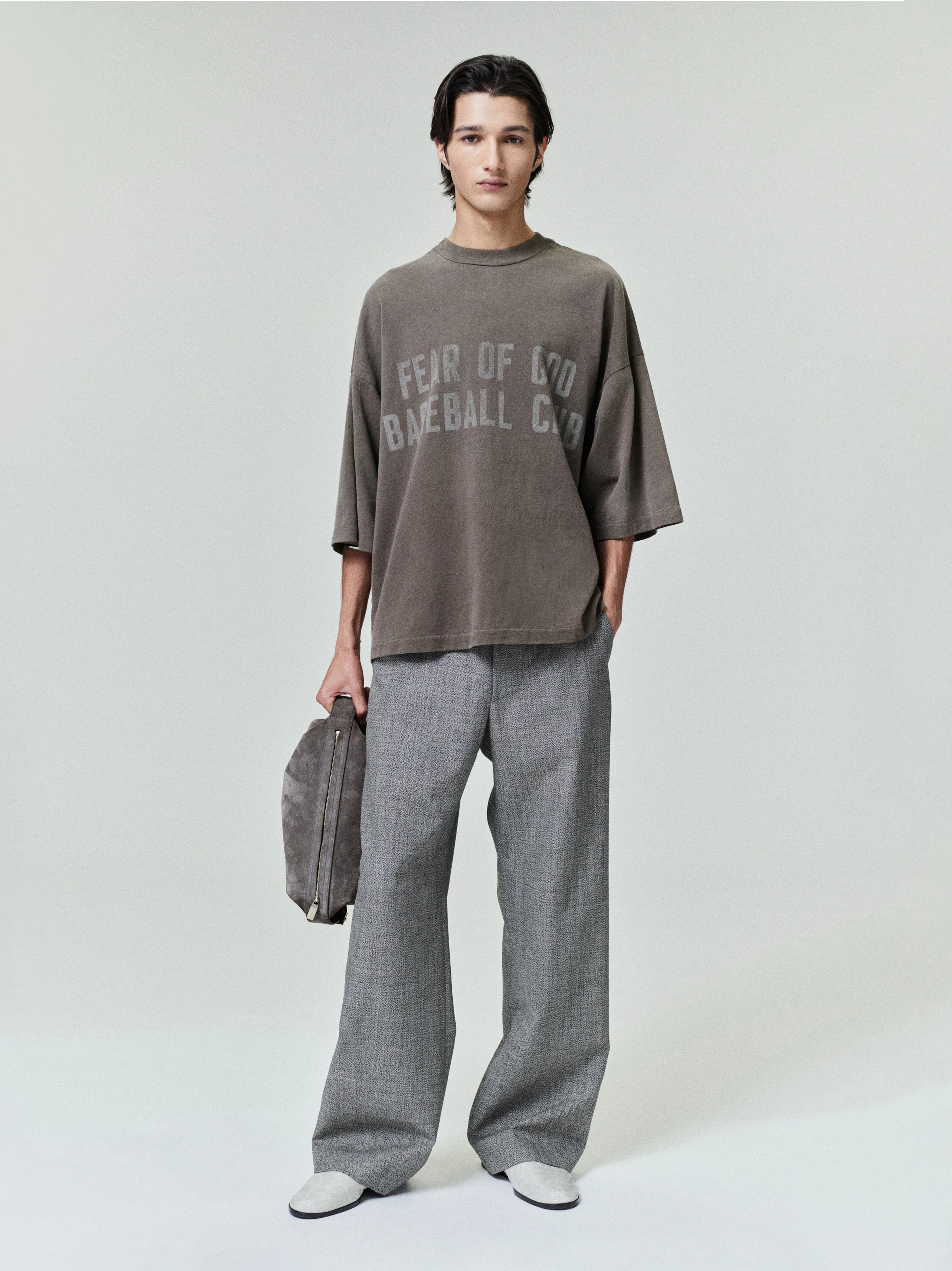 Mouline Wool Casual Flat Front Pant