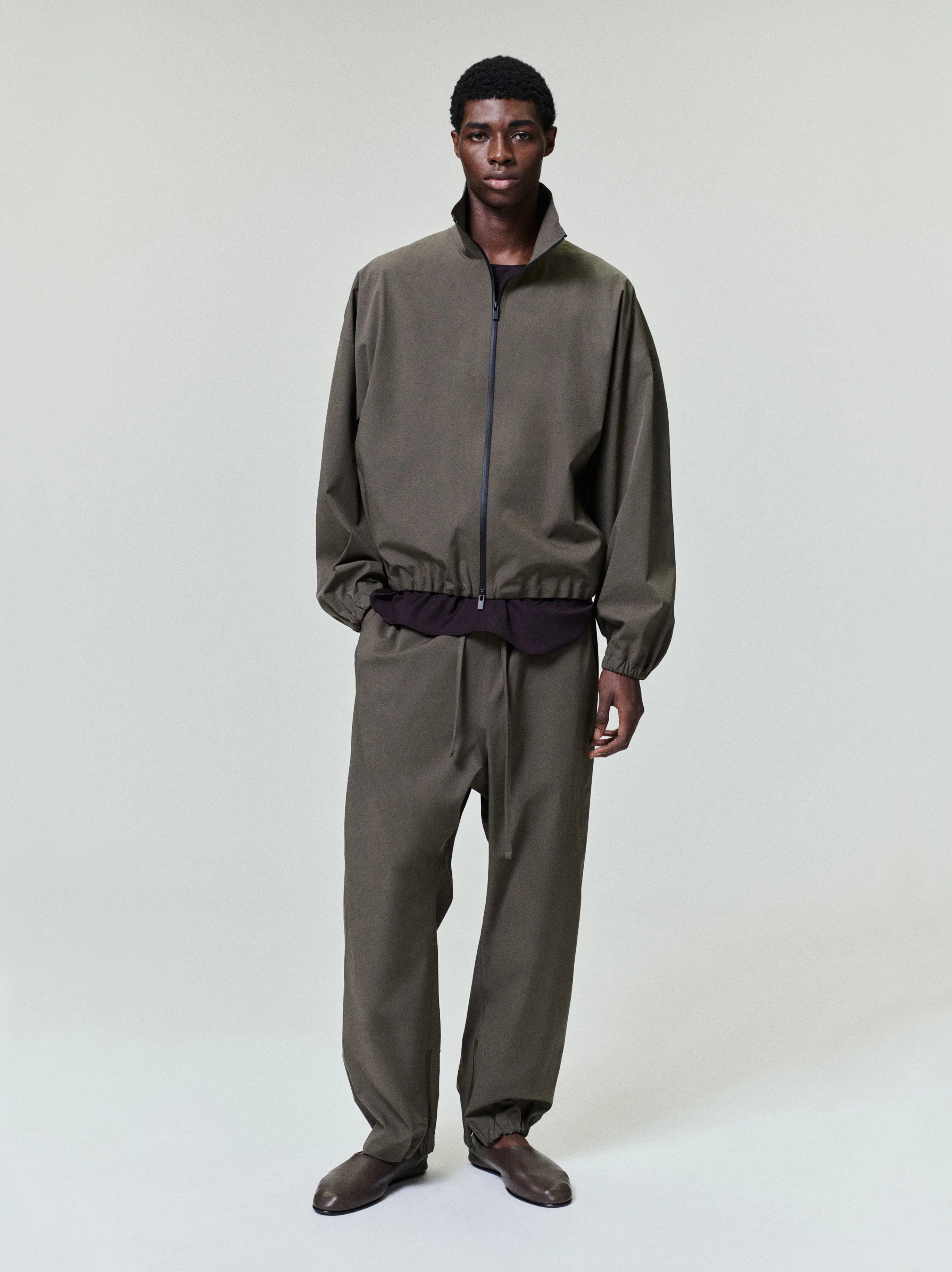 Bonded Nylon Tech Track Jacket